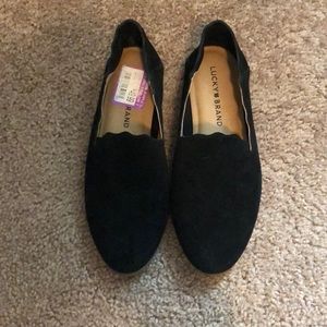 Lucky Brand Women’s Suede Black Loafers